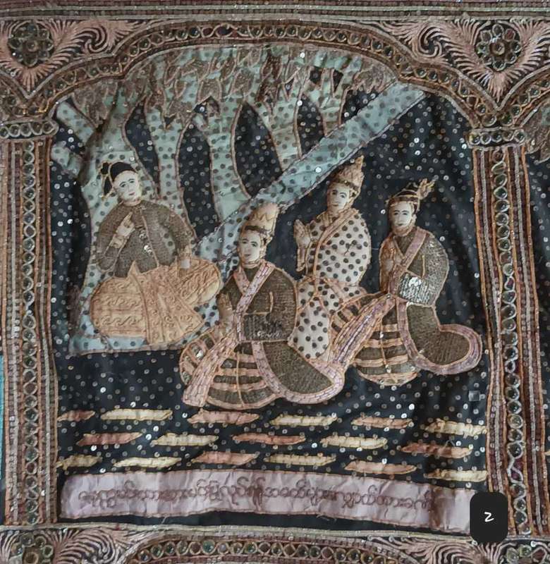 Kalaga Burmese embroidery.  THE WEDDING