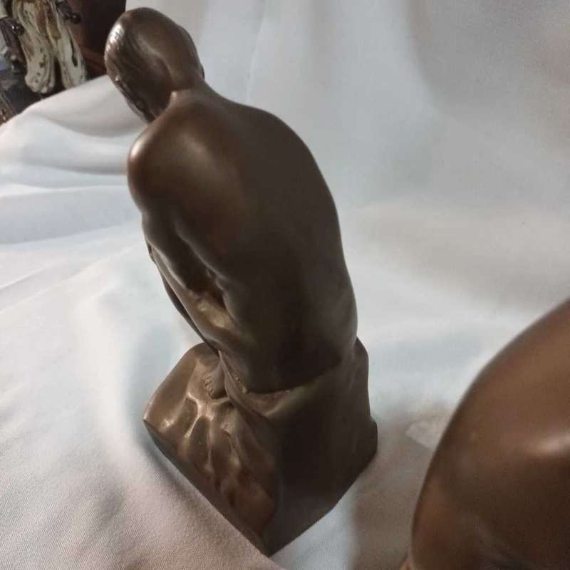 Set of 'The Thinker' bookends