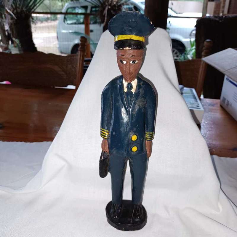 Colonial wooden figurine