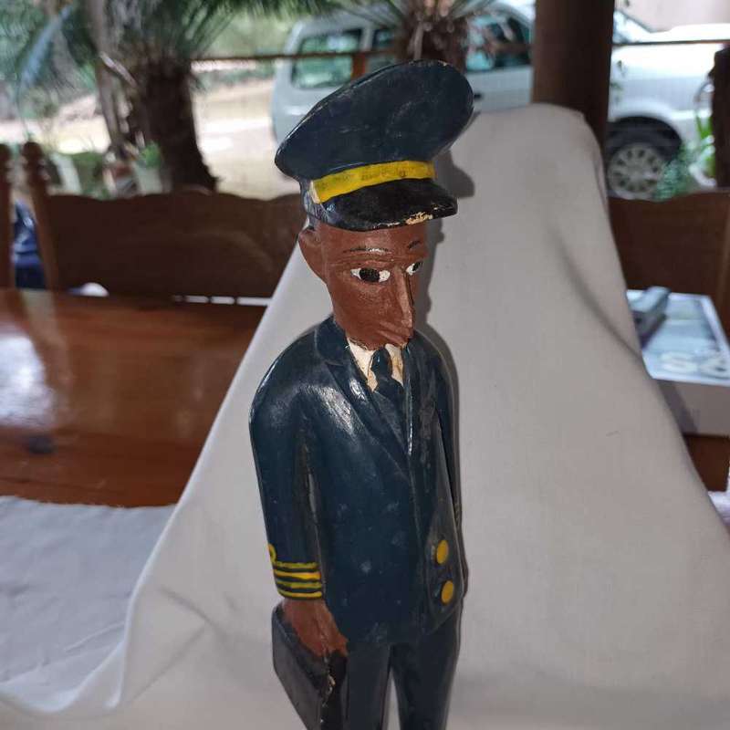 Colonial wooden figurine