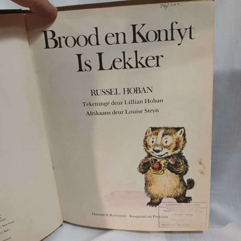 Brood en Konfyt is lekker. Afrikaanse Kinderboek