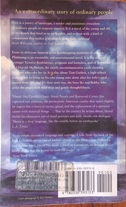Plainsong. Kent Haruf. Soft cover