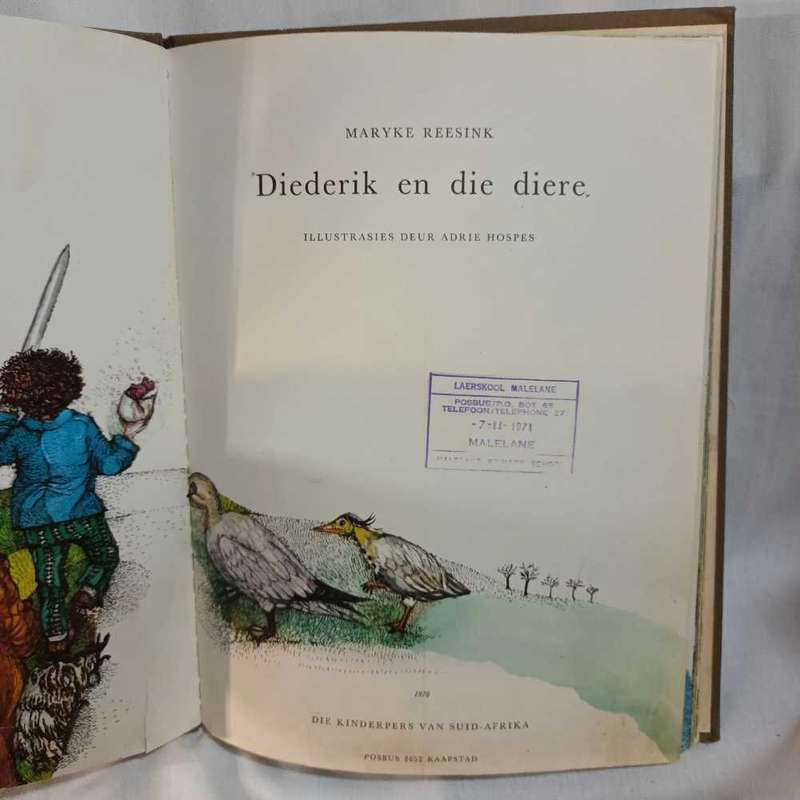 Diederik en die Diere. Reesink. Afrikaanse Kinderboek