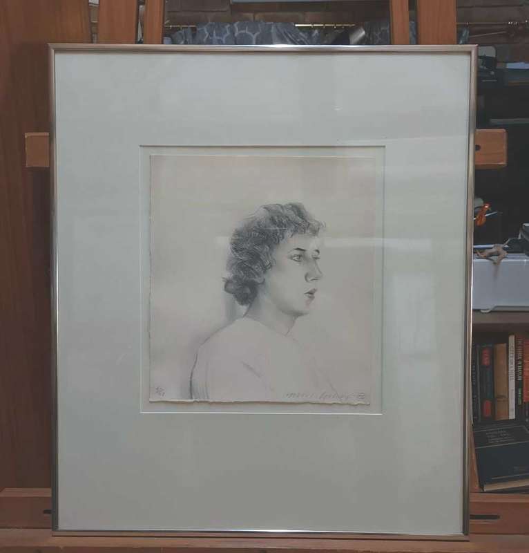 David Hockney signed lithograph "Small Head of Gregory"