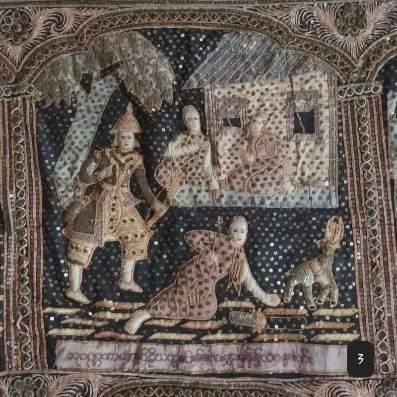 Kalaga Burmese embroidery.  THE WEDDING