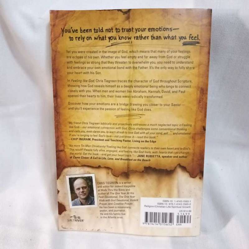 Feeling like God. Chris Tiegreen. Christian book