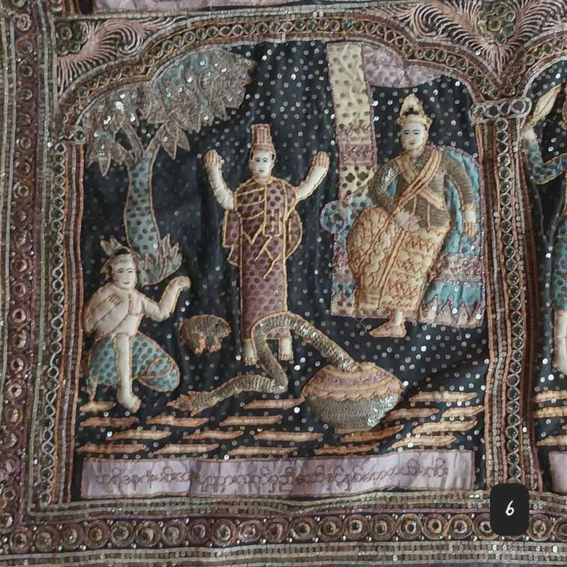 Kalaga Burmese embroidery.  THE WEDDING