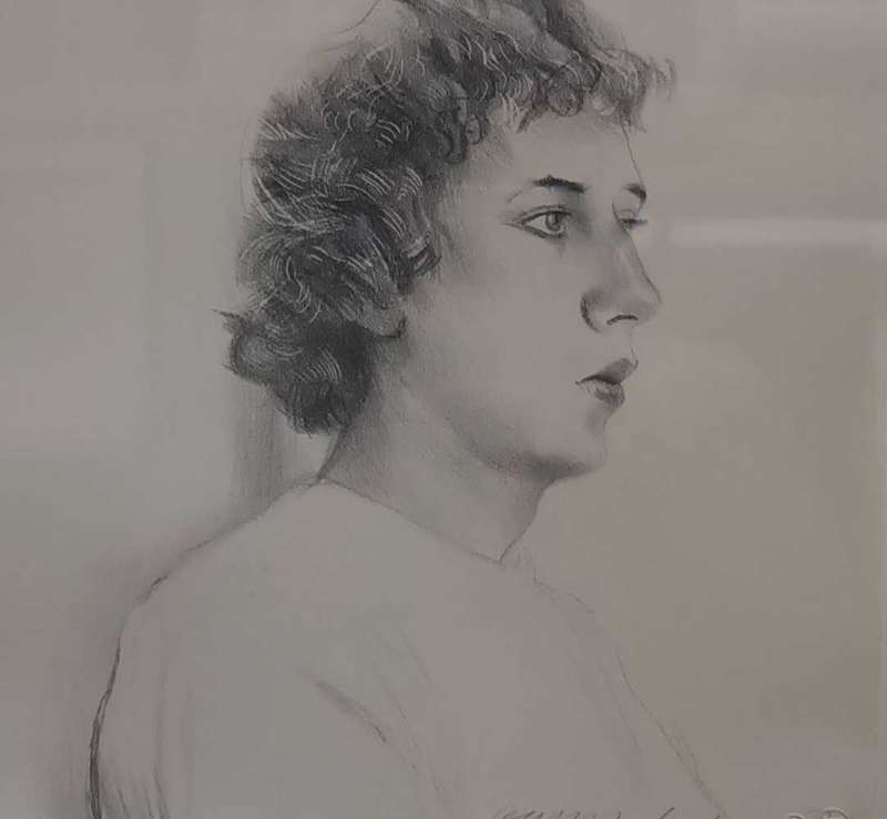 David Hockney signed lithograph "Small Head of Gregory"