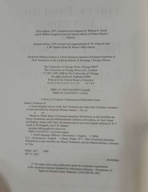 A Greek Lexicon of the New Testament and early Christian Literature