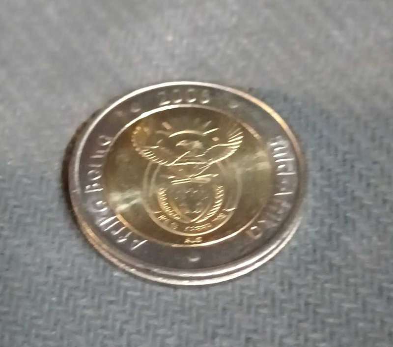 Uncirculated Mandela 2008 R5 coin.