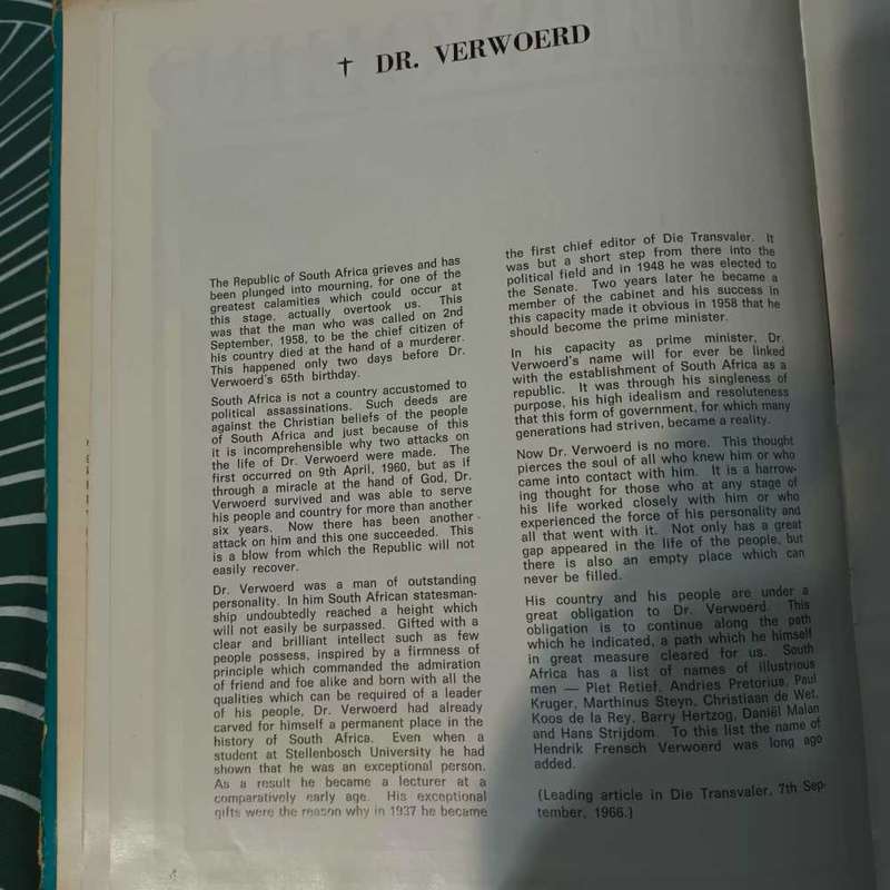Hendrik Frensch Verwoerd Fotobiografiese/Pictorial Biography 1901 -1966