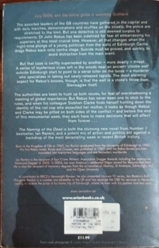 The Naming of the Dead. Ian Rankin. Large size soft cover