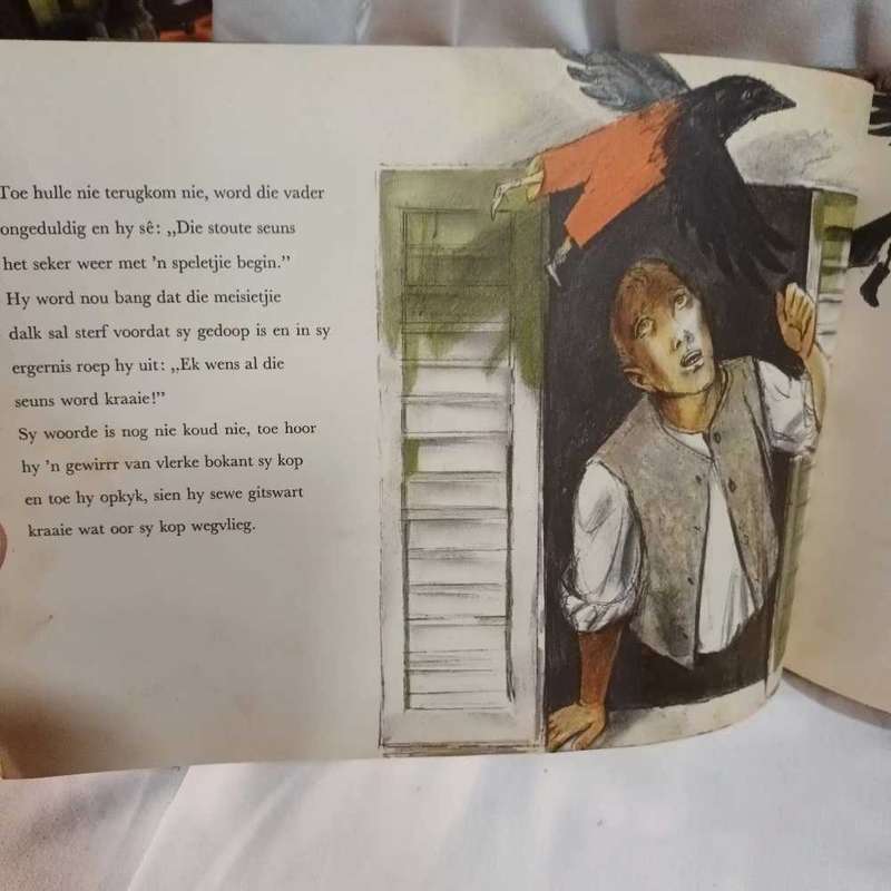 Die Sewe Kraaie. Grimm. Afrikaanse Kinderboek