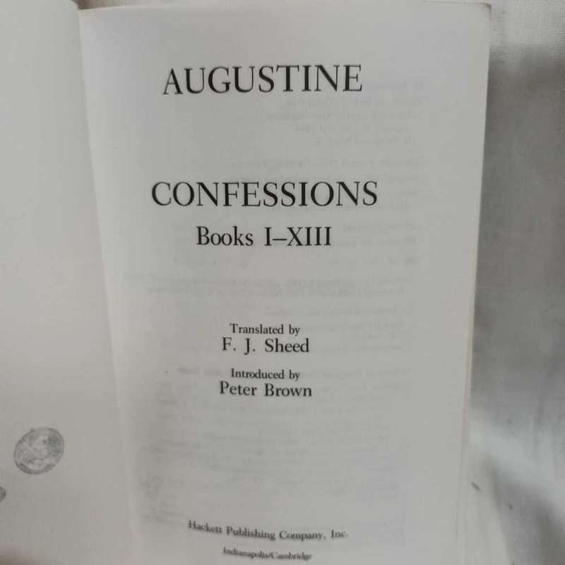 Confessions. Augustine. Christian book