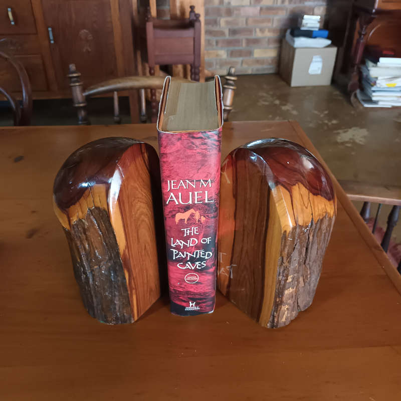 Wooden bookends