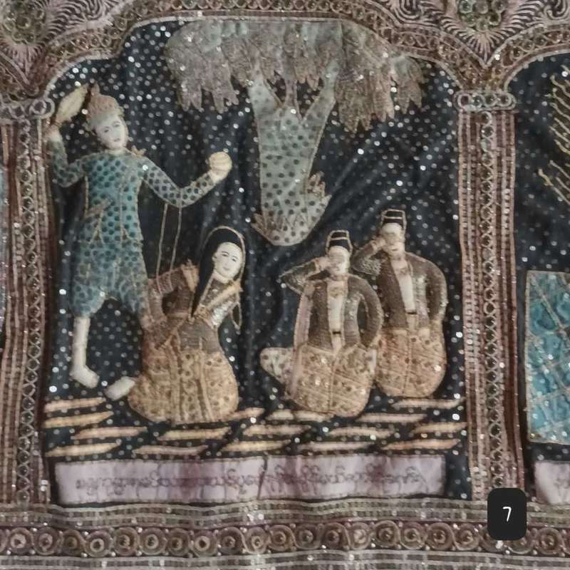 Kalaga Burmese embroidery.  THE WEDDING