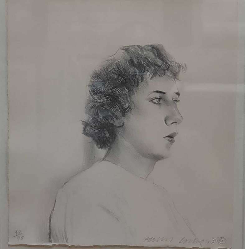 David Hockney signed lithograph "Small Head of Gregory"