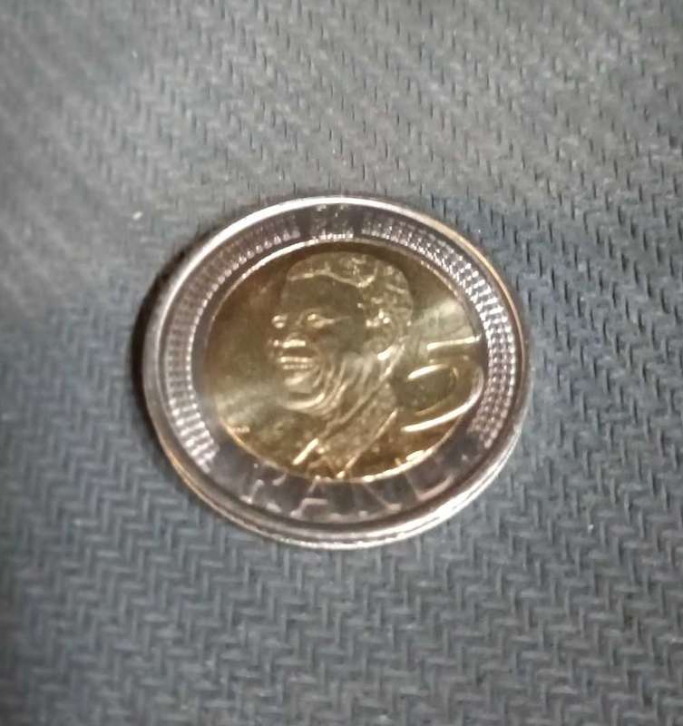 Uncirculated Mandela 2008 R5 coin.