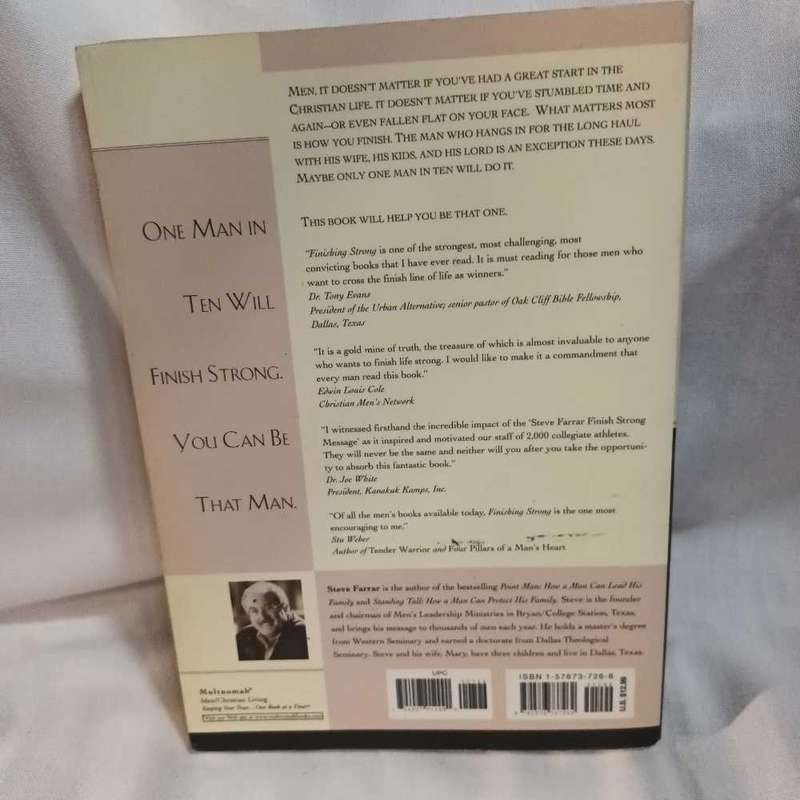 Finishing strong. Steve Farrar. Christian book
