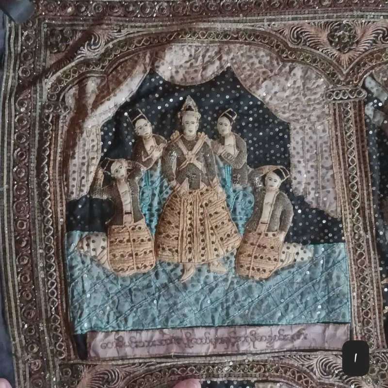 Kalaga Burmese embroidery.  THE WEDDING