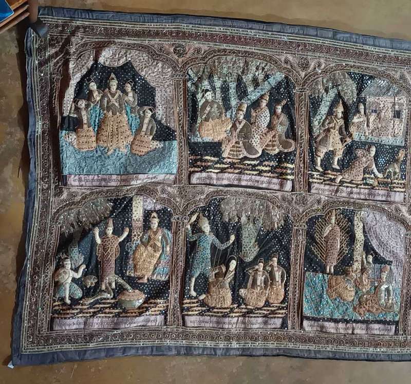 Kalaga Burmese embroidery.  THE WEDDING