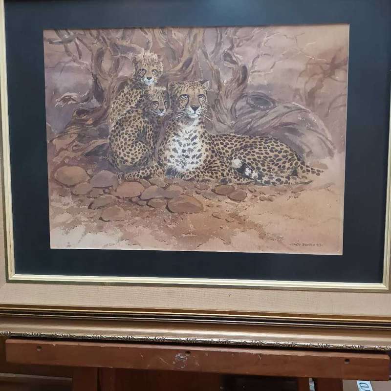 Theo Bester cheetah watercolour