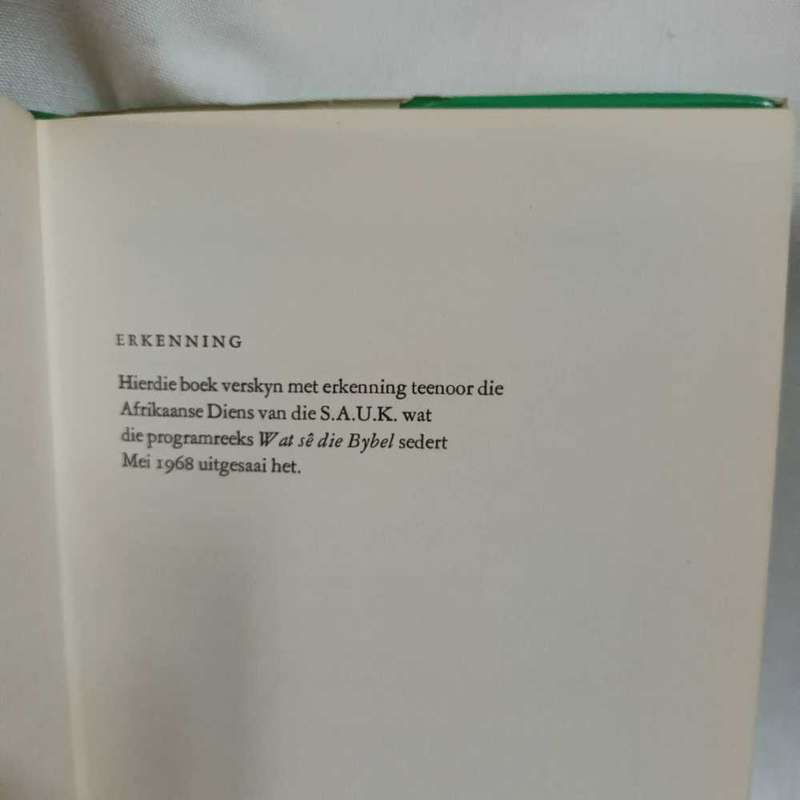 Wat sê die Bybel Deel ii. Comp Erasmus. Christian book