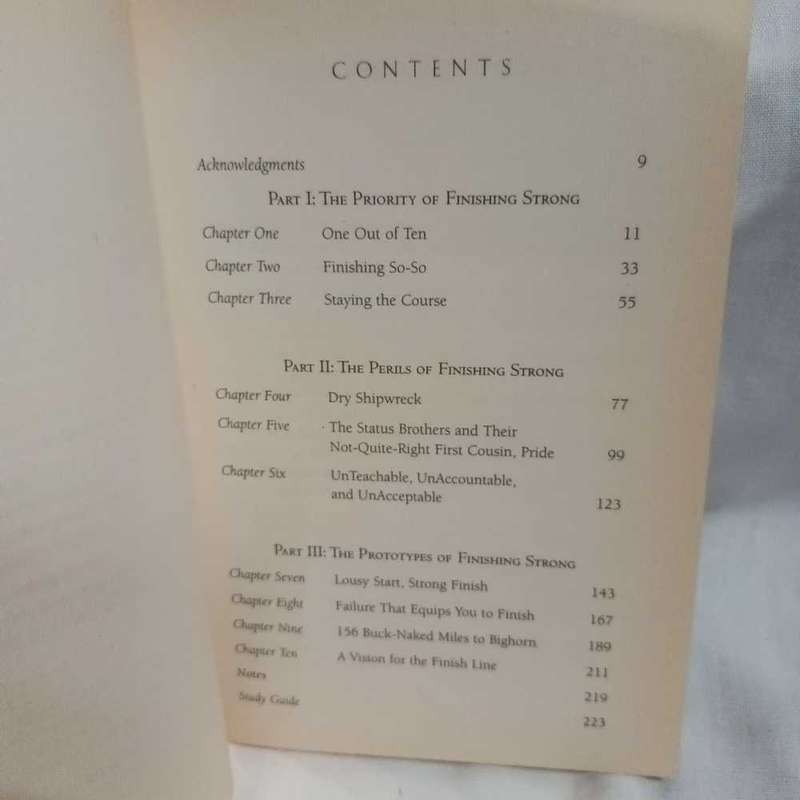 Finishing strong. Steve Farrar. Christian book