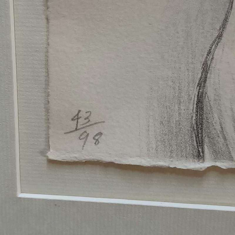 David Hockney signed lithograph "Small Head of Gregory"