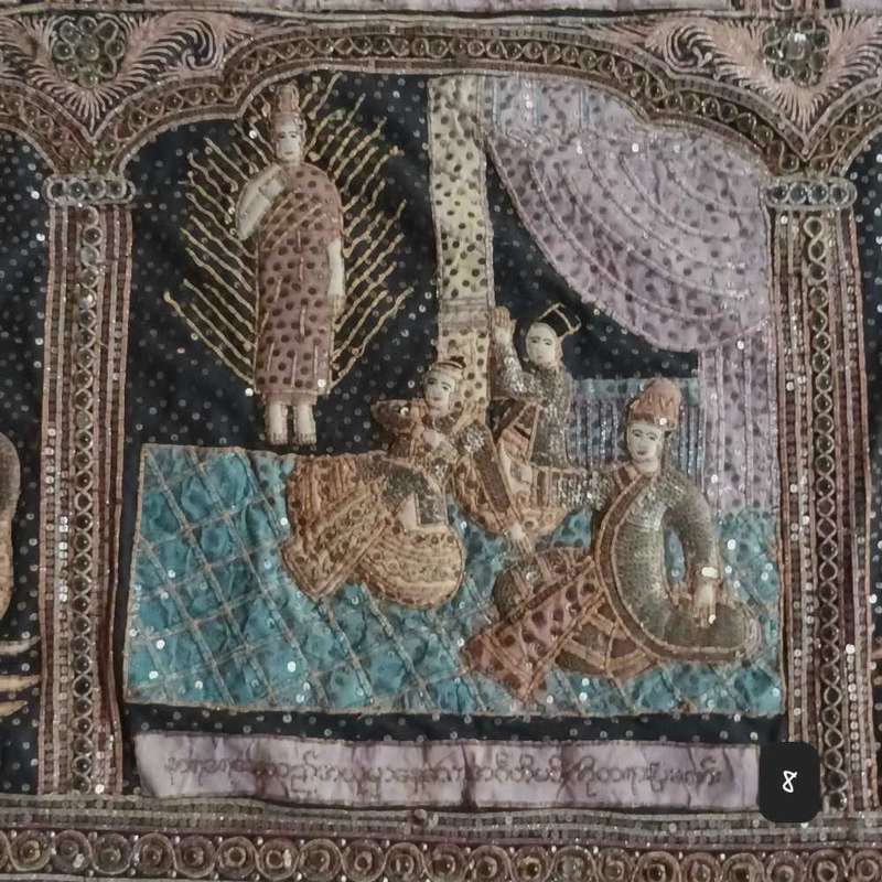 Kalaga Burmese embroidery.  THE WEDDING