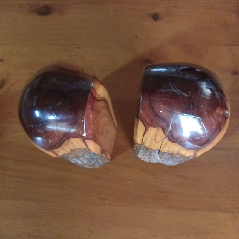 Wooden bookends