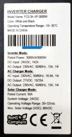 3kW Inverter UI Screen