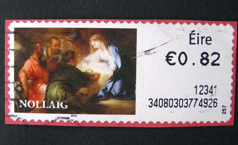 IRELAND (self-adhesive on piece) - Christmas 2012