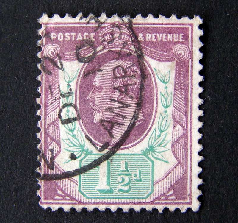 GREAT BRITAIN - King Edward VII 1.5d. Purple and Green 1902