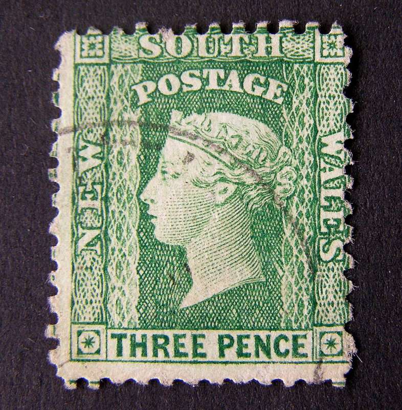 NEW SOUTH WALES - Queen Victoria 3d. Green 1854