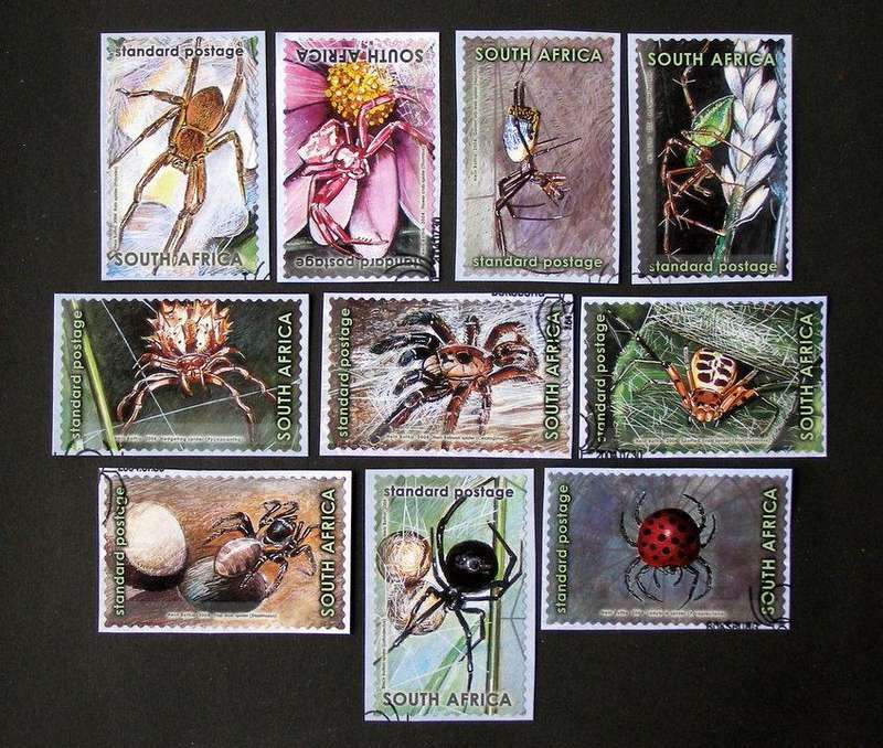 SOUTH AFRICA Set (self-adhesive on piece) - Spiders 2004