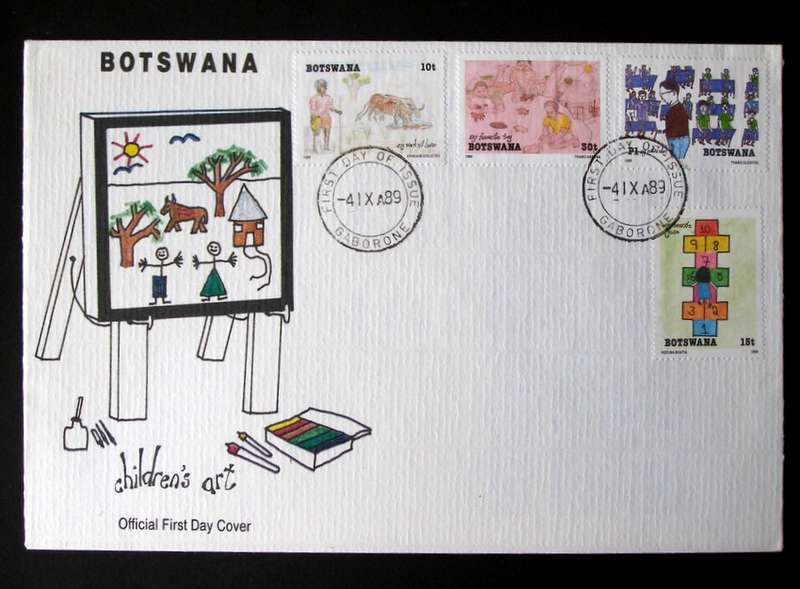 BOTSWANA Cover - Children's Paintings 1989