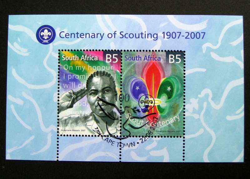SOUTH AFRICA Miniature Sheet (CTO) - Centenary of Scouting 2007