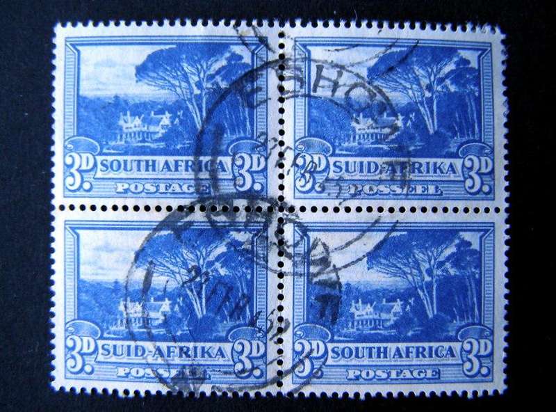 UNION OF SOUTH AFRICA - Hyphenated Screened Pictorial 3d. Block 1949