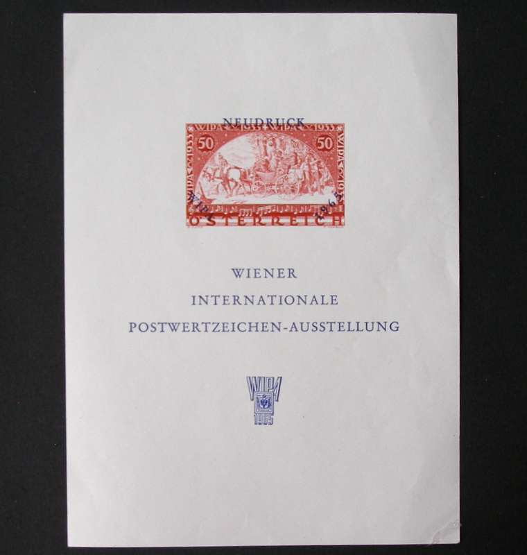 AUSTRIA Mint Commemorative Miniature Sheet - Vienna Philatelic Exhibition 1965