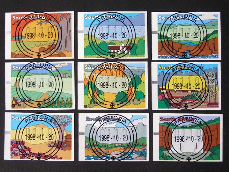 SOUTH AFRICA Set (CTO) - Scenic Frama Labels 1998