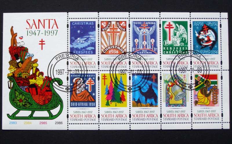 SOUTH AFRICA Set (CTO) - SANTA Anniv. of Christmas Stamps 1997