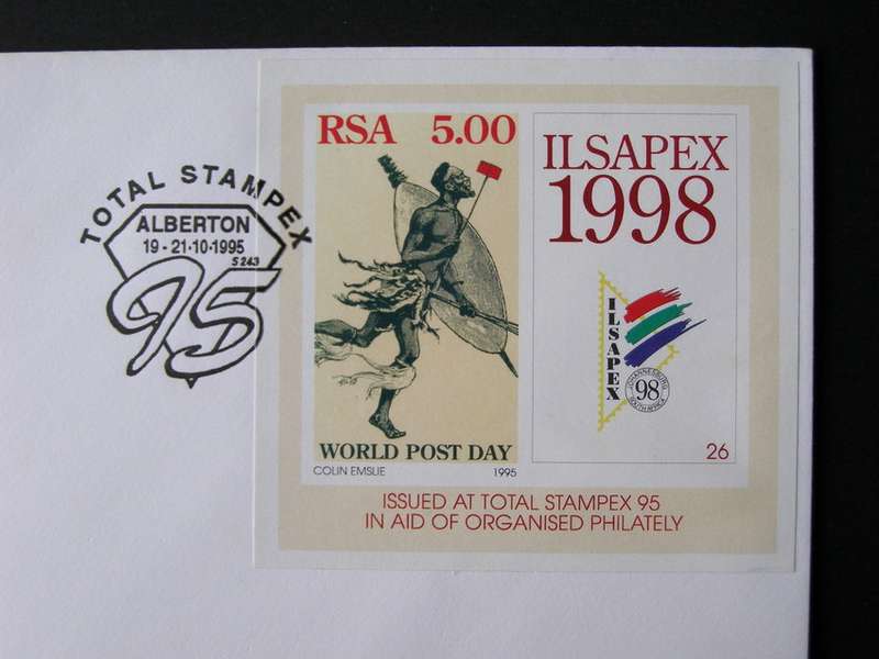 SOUTH AFRICA Cover - ILSAPEX Stamp Exhibition Miniature Sheet 1995