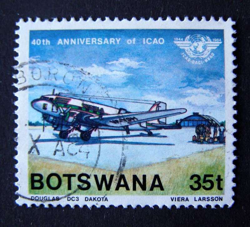 BOTSWANA - International Civil Aviation Organization 1984 //Aircraft