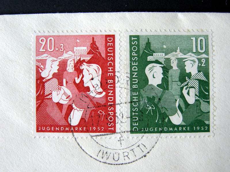 WEST GERMANY Cover - Youth Hostels Fund 1952