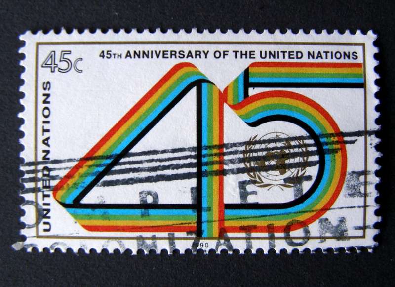 UNITED NATIONS (NEW YORK) - 45th Anniv. of U.N.O. 1990