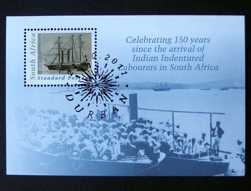 SOUTH AFRICA Miniature Sheet (CTO) - 150th Anniv. of the Arrival of Indian Indentured Labourers 2011