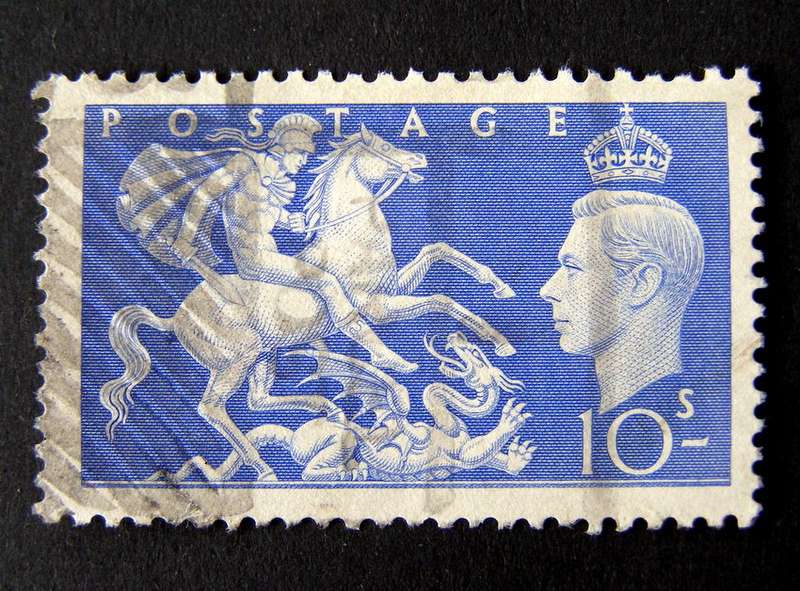 GREAT BRITAIN - King George VI 10s. Blue 1951