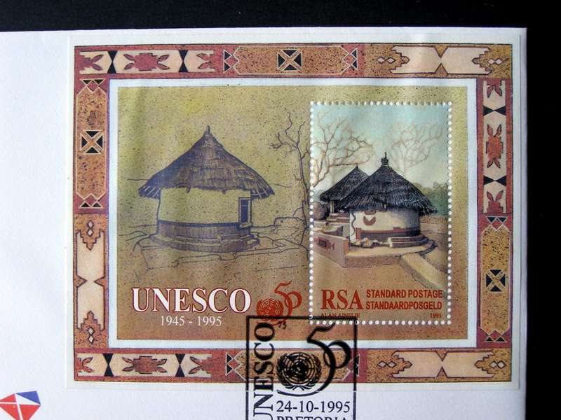 SOUTH AFRICA Cover - 50 Years of UNESCO Miniature Sheet 1995