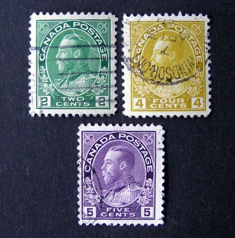 CANADA - King George V (changed colours) 1922